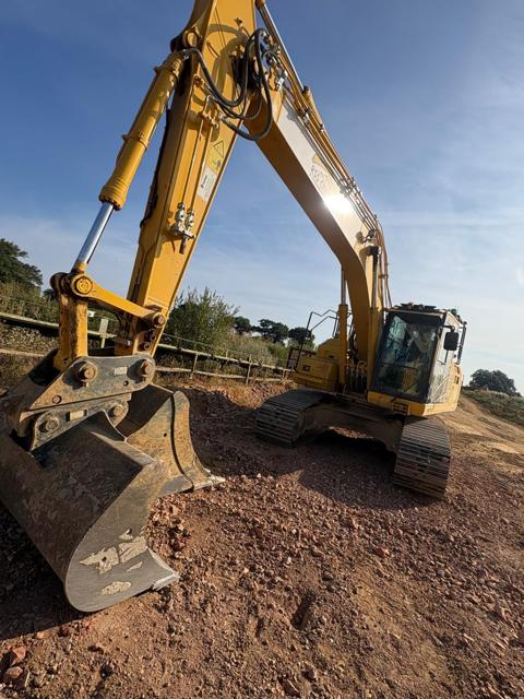 Excavator on a groundworks site