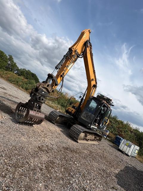 Hyundai excavator with sorting grab